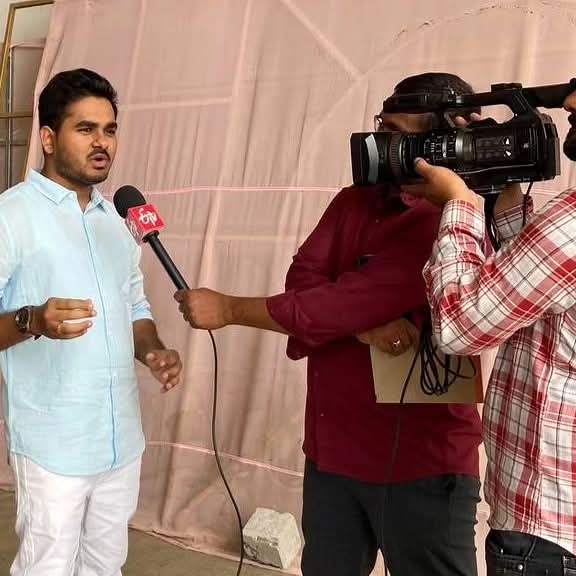 TV news interview